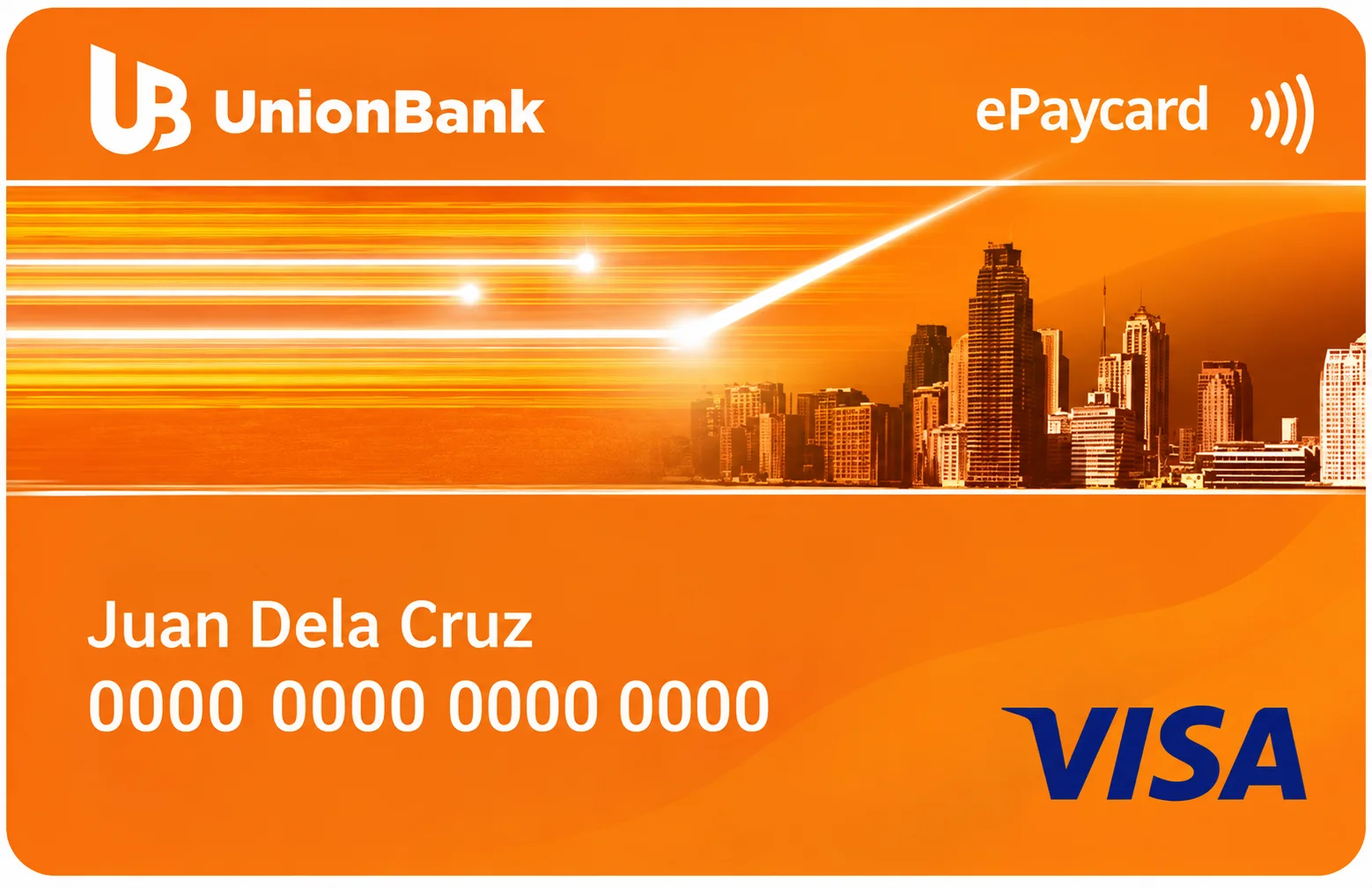 UnionBank ePaycard sample, issued to Juan Dela Cruz